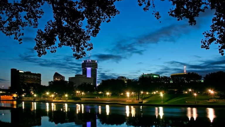 Downtown Wichita, Kansas. Photo via Shutterstock.