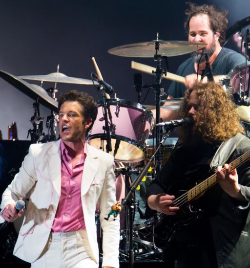 The Killers perform live.