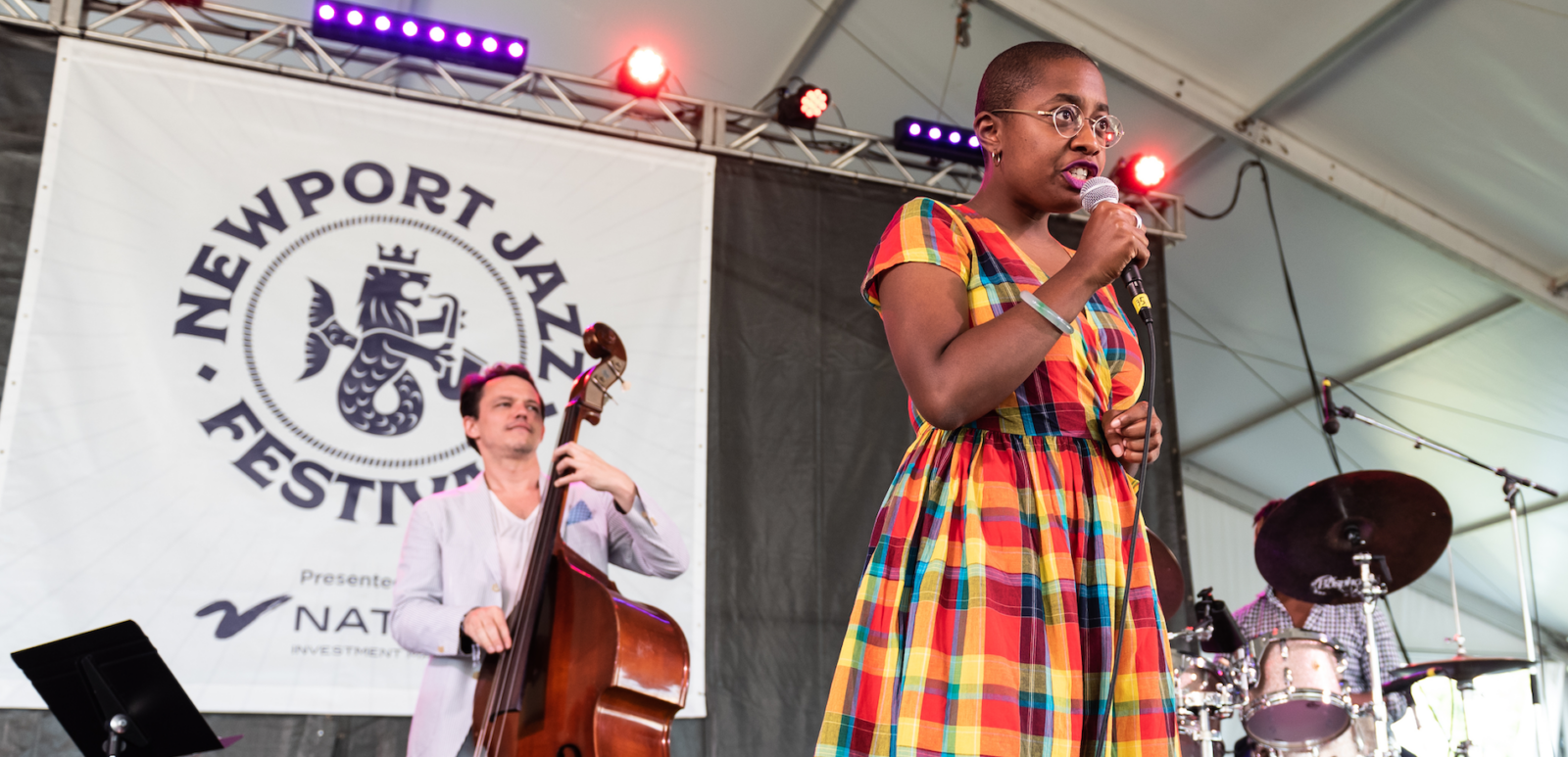 Cecile McLorin Salvant performs at The Newport Jazz Festival in Rhode Island.