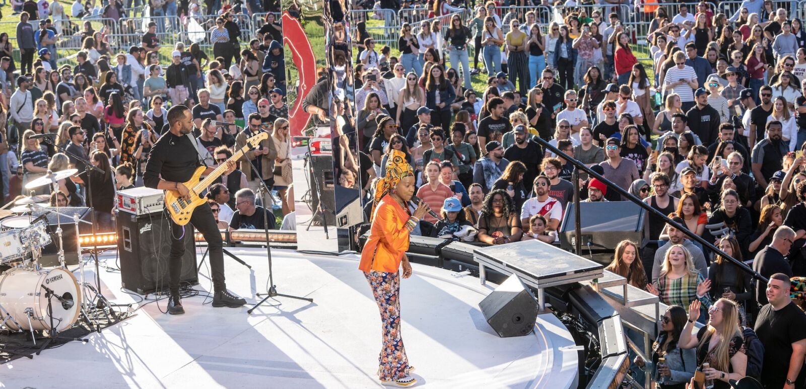 New York, NY - September 24, 2022: Angelique Kidjo performs at Global Citizen Festival NYC in Central Park