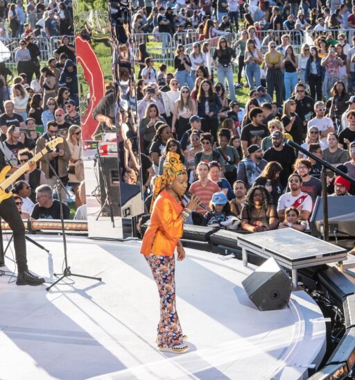 New York, NY - September 24, 2022: Angelique Kidjo performs at Global Citizen Festival NYC in Central Park