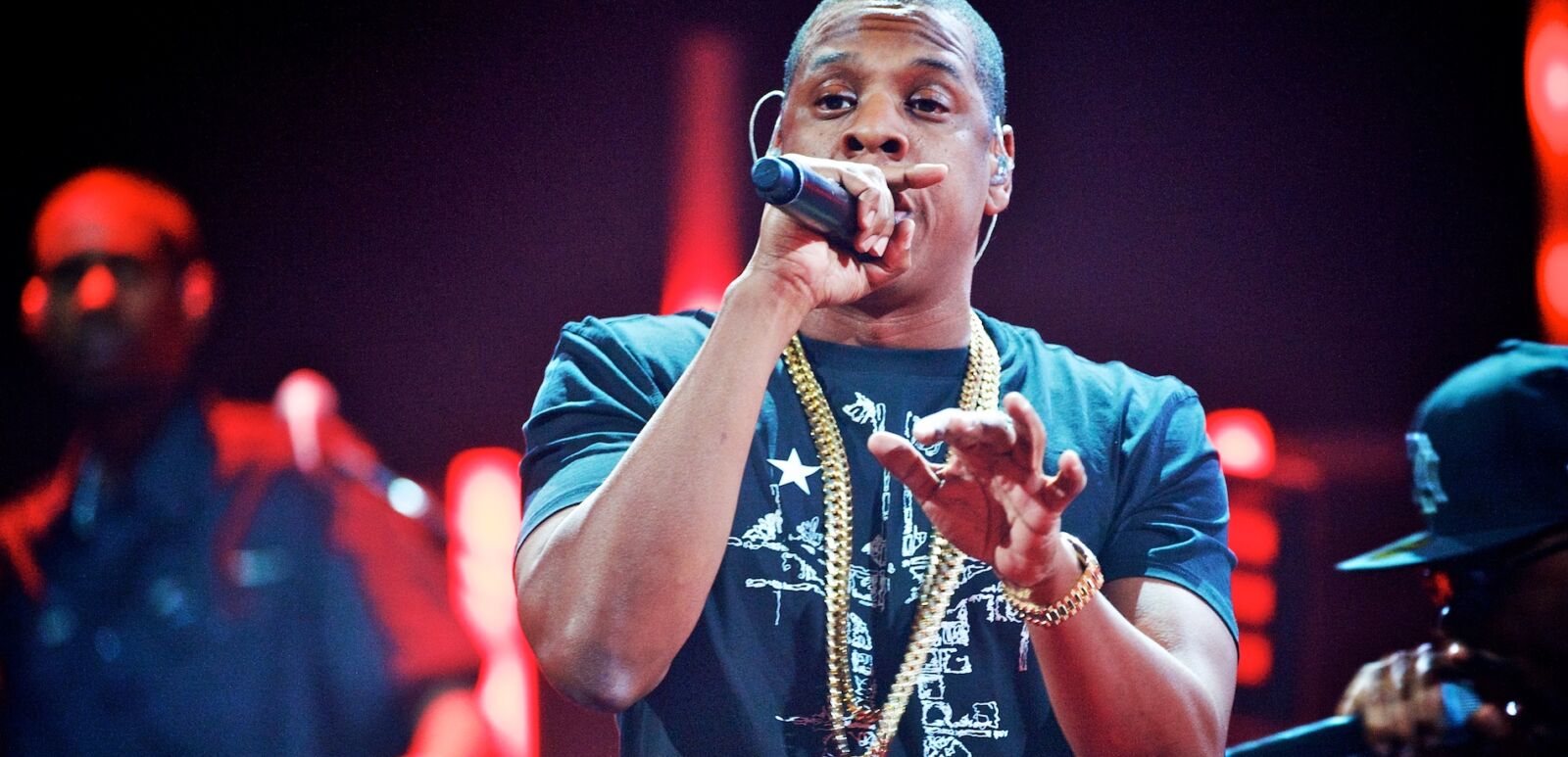 September 23, 2011 - Jay-Z performs at the inaugural iHeartRadio Music Festival at the MGM Grand Garden Arena.