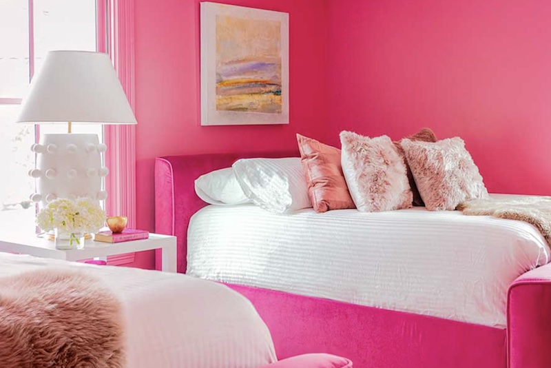 Pink room in the Magnolia House.