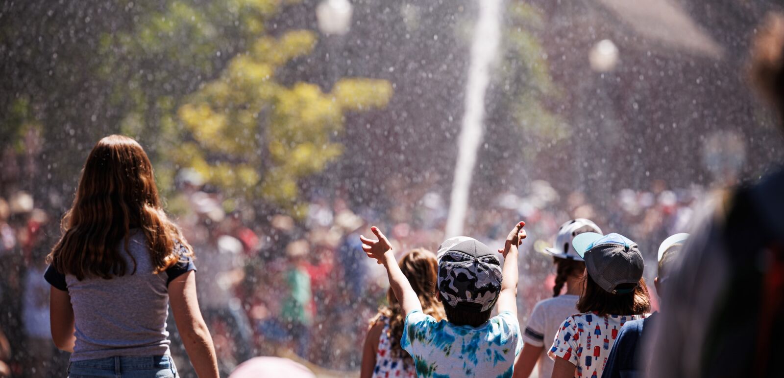 Children celebrating summer in Aspen, Colorado