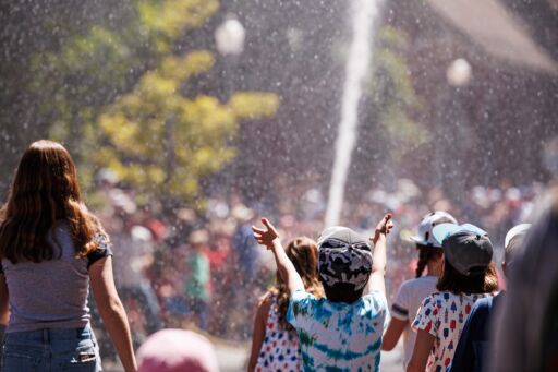 Children celebrating summer in Aspen, Colorado