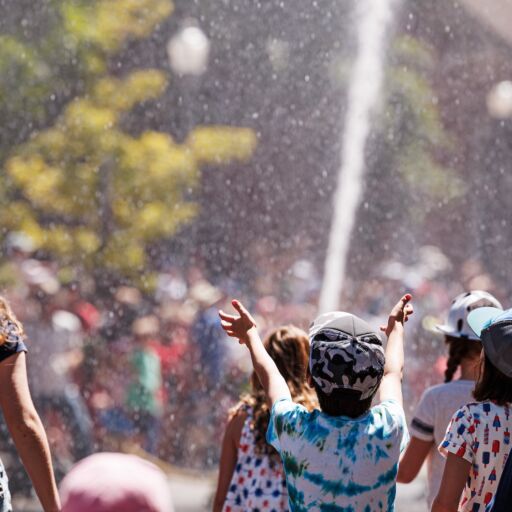 Children celebrating summer in Aspen, Colorado