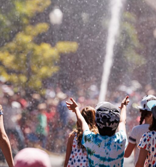 Children celebrating summer in Aspen, Colorado