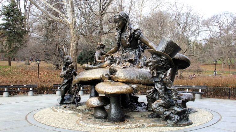 Alice in Wonderland sculpture in Central Park.