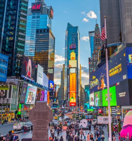 "Elsbeth" Filming Locations - Times Square in New York City.