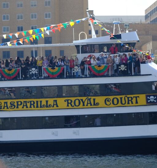 Tampa, Florida USA 01-28-2024: Gasparilla Pirate Parade Festival and Boat Show