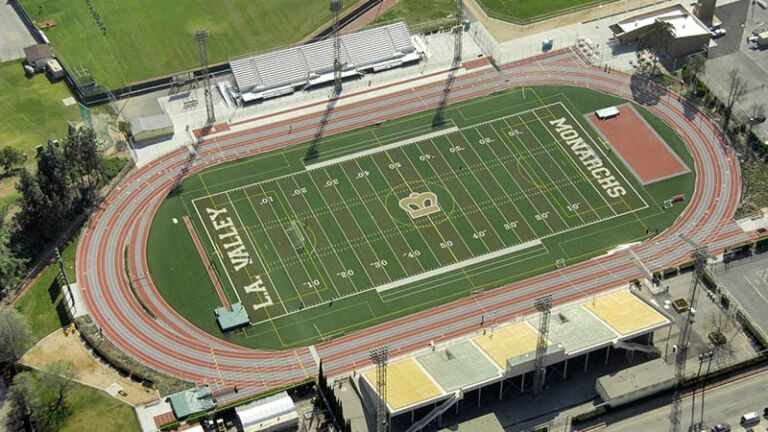 football field at Los Angeles Valley College in Van Nuys