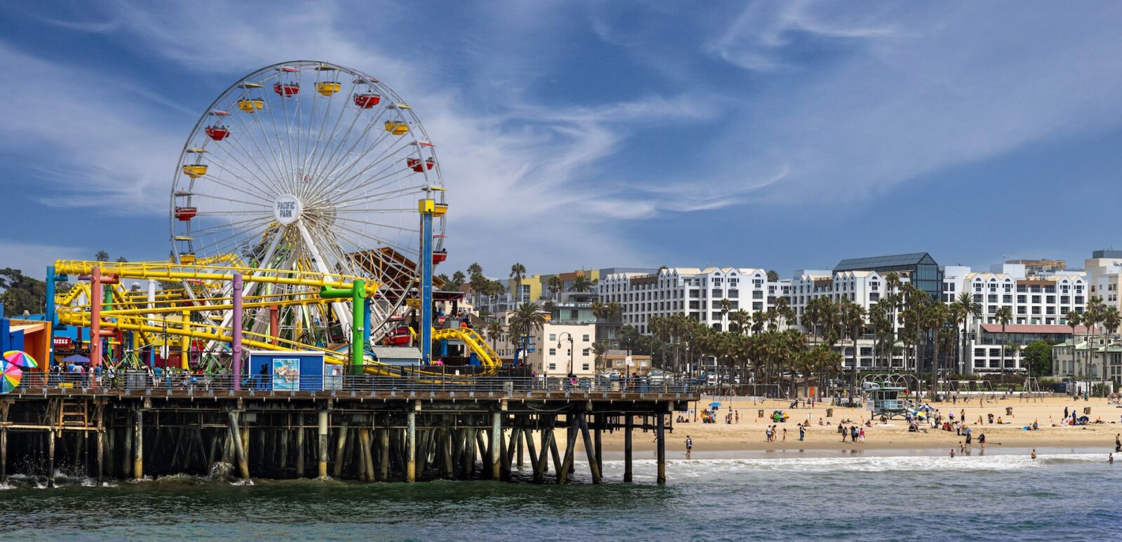 The Ferris Wheel at Santa Monica Pier. The Santa Monica Pier is a popular destination for tourists and locals. Santa Monica, California, United States of America- September 1, 2023. Photo via Shutterstock.